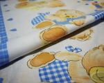 Tkanina bawełniana MISIE BLUE na pościel i poduszki dla dzieci